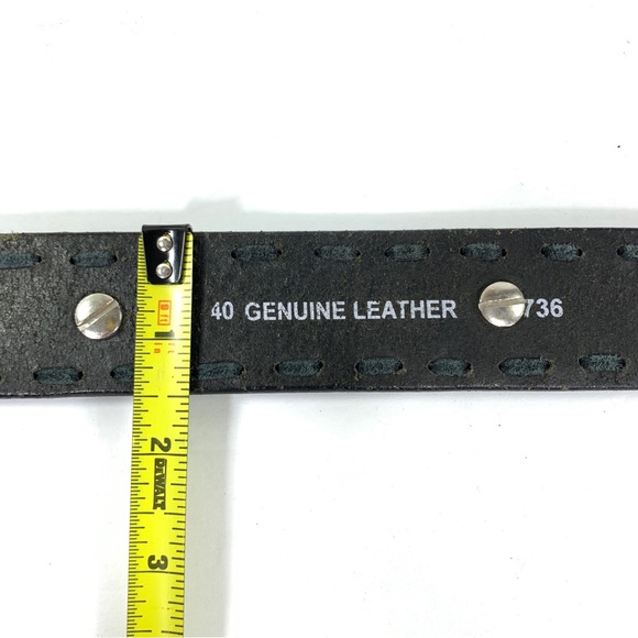 Cavender's Men's Western Mexican cattle hand tooled leather belt Size 40 - Picture 7 of 8